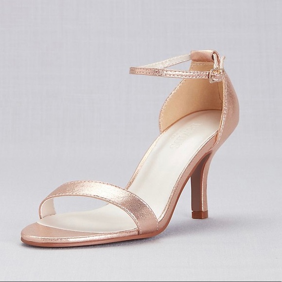 David's Bridal Shoes - David’s Bridal Rose Gold Nayomi heels